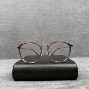 Zenni Optical Round Y2K Eyeglasses Rose Gold Plum Purple Metal Acetate Frames